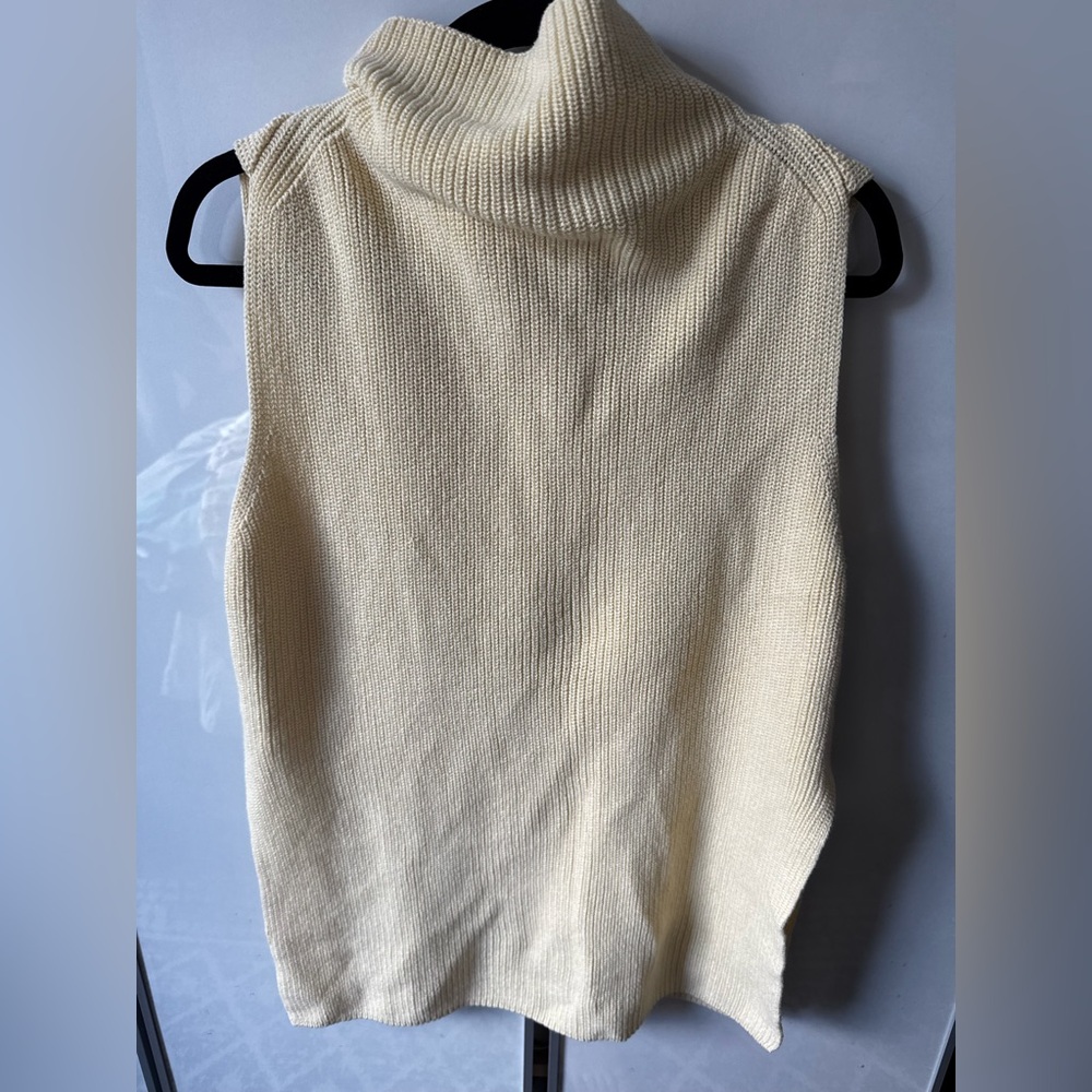 Wilfred Cream Sleeveless Cowl Neck Sweater